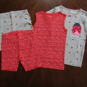 Carter's girls 4 piece summer pajamas set 2T